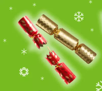 Christmas crackers festive background