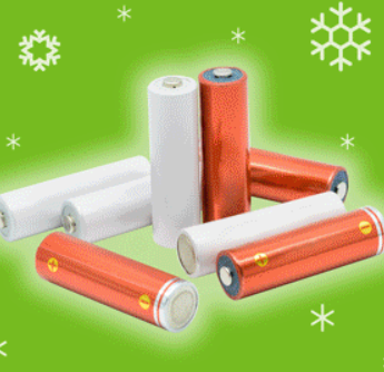 Batteries festive background